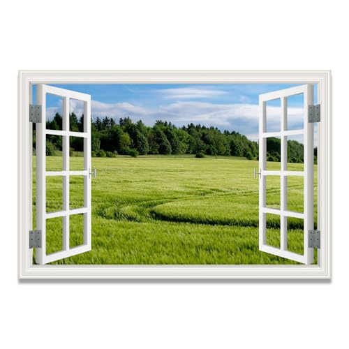 Arte de lienzo con ventana falsa marina para decorar el hogar en formato compacto de 20x30cm 1