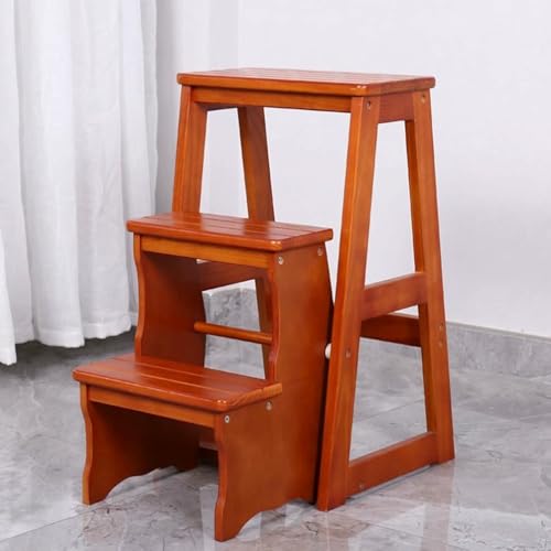 Taburete de madera plegable CNPRAZ antideslizante para evitar caídas 2