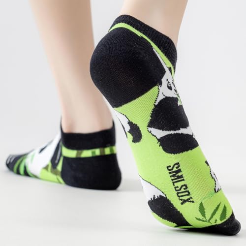 Image of 2 Pairs Funny Cartoon Animal Print Cotton Ankle Socks for Women Teens