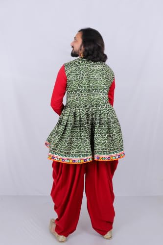 Image of Aglare Gujarati Kedia Dhoti Dress For Boys,kedia,Kurta set for boys small and adult,STITCHED Black