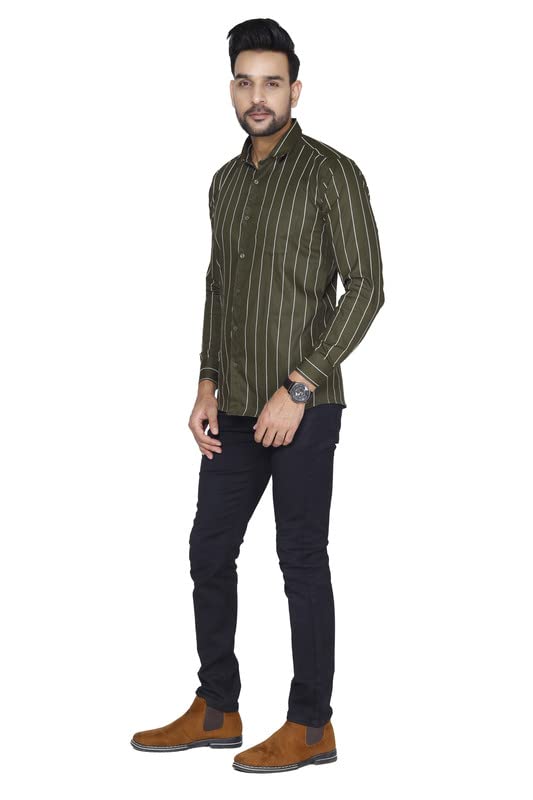 Image of Pure Cotton Solid Slim Fit Semi Casual Shirt for Men's & Boy's (Pack of 1)