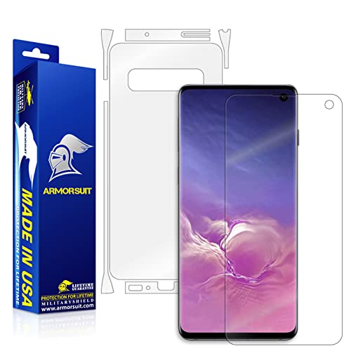 ArmorSuit MilitaryShield Full Body Skin Film + Screen Protector for Samsung Galaxy S10 - Anti-Bubble HD Clear Film
