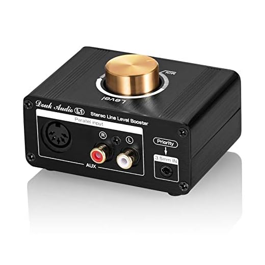 Mini Stereo Line Level Booster Amplifier Audio Preamp 20dB Gain Volume Control