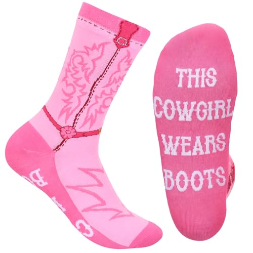 Glitopper Cowgirl Boot Gifts Socks Cowgirl West Boot Socks for Men/Women Western Party Favors,...