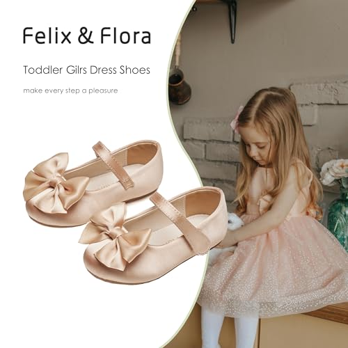 Image of Felix & Flora Toddler Flower Girl Dress Shoes Girl Ballet Flats Party School Shoes Wedding