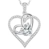 Oobee romance love heart moissanite necklaces for women 2 carats moissanite diamond 925 sterling silver fine jewelry ideal birthday anniversary christmas gift for women wife mom girlfriend  urban country home decor