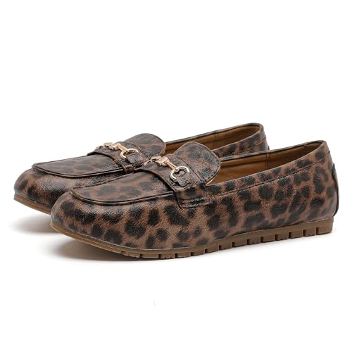 Image of BGSTGUDS Women's Wide Loafers Shoes Cute Dressy Shoes Ladies Comfort Slip Ons Work Shoes