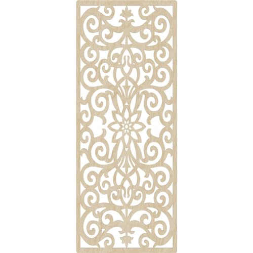 Image of Buel Decorative Pierced Fretwork Wood Wall Panels, 33 3 /8 inchW x 84 3 /8 inchH x 1 /4 inchT, Birch
