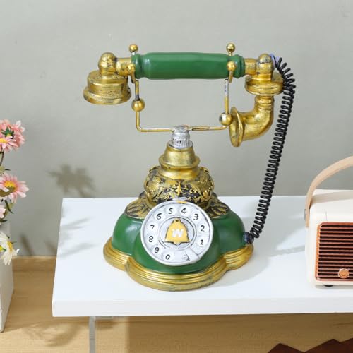 Teléfono vintage con cable estilo retro 7.5 pulg EXCEART miniatura 3