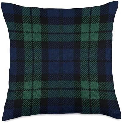 Blackwatch Scottish Tartan Pattern Traditional Plaid Throw Pillow