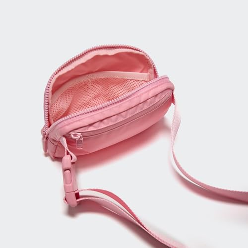 Image of Pander Two Way Zipper Fanny Pack Nylon Everywhere Belt Bag for Women, Water Repellent Waist Packs, Crossbody Bags with Adjustable Strap (Light Pink).