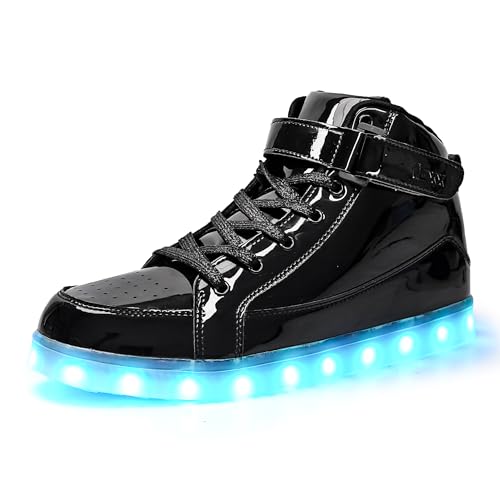 IGxx LED Light Up Shoes for Men USB Recharging High Top LED Sneakers Women Kids