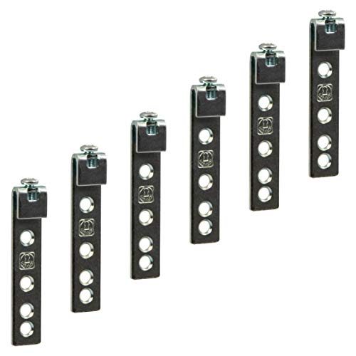 Gedotec Cintre d'armoire en métal cintre d'armoire cuisine visible pour rail mural | Acier Galvanisé | Support d'armoire avec capacité de charge : 120 kg | 6 Pièces