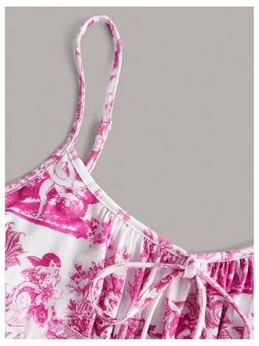 Image of Verdusa Women's Plus Size Floral Summer Dresses Boho Short Sundress Holiday Cami Flowy Dress