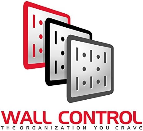 Wall Control 10-HM-002 R Medium 1-7/8" Slotted Pegboard Hook, Pack of 4 Metal Pegboard Hooks for Wall Control Pegboard Only, Red