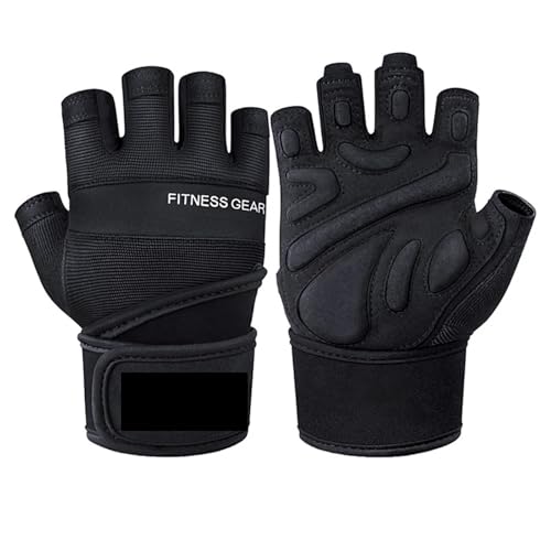 WUYXTO Guantes de Medio Dedo for Culturismo, Gimnasio, Levantamiento Pesas, Mancuernas, Rusas, Entrenamiento, Fitness, for Hombre y Mujer para Fitness(Color1,XL)