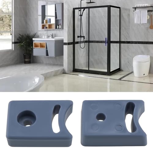 SG Store 8-teiliger Begrenzungsblock für Duschtür-Riemenscheiben Schiebetürstopper mit Schraube Antikollisionsschutzblock Geeignet für Pufferzubehör für Duschtür-Riemenscheiben 25 X 18 X 7 Mm