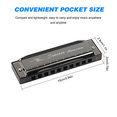 SHUIYUE SW1020-7 10 Trous 20 Tons Blues Harmonica diatonique Clé de l’orgue à Bouche C avec étui ABS Harmonica de… - Les Beatles, Paul McCartney, John Lennon, RIngo Starr, George Harrison SHUIYUE SW1020-7 10 Trous 20 Tons Blues Harmonica diatonique Clé de l'orgue à Bouche C avec étui ABS Harmonica de… – Image 6