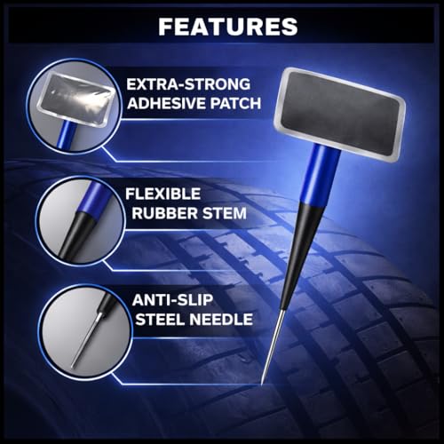 Image of WILLIBEE 10 Pcs Mushroom Plug Tubeless Tyre Puncture Repair Kit for Bike & Car | Tire Puncher Repair Patches (10 Pcs, (80 x 12mm))