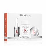 Kérastase, Première, rutina de cuidado con pre-champú, champú y mascarilla para cabello dañado, Concentré Décalcifiant Ultra-Réparateur, Bain Décalcifiant Rénovateur & Masque Filler Réparateur