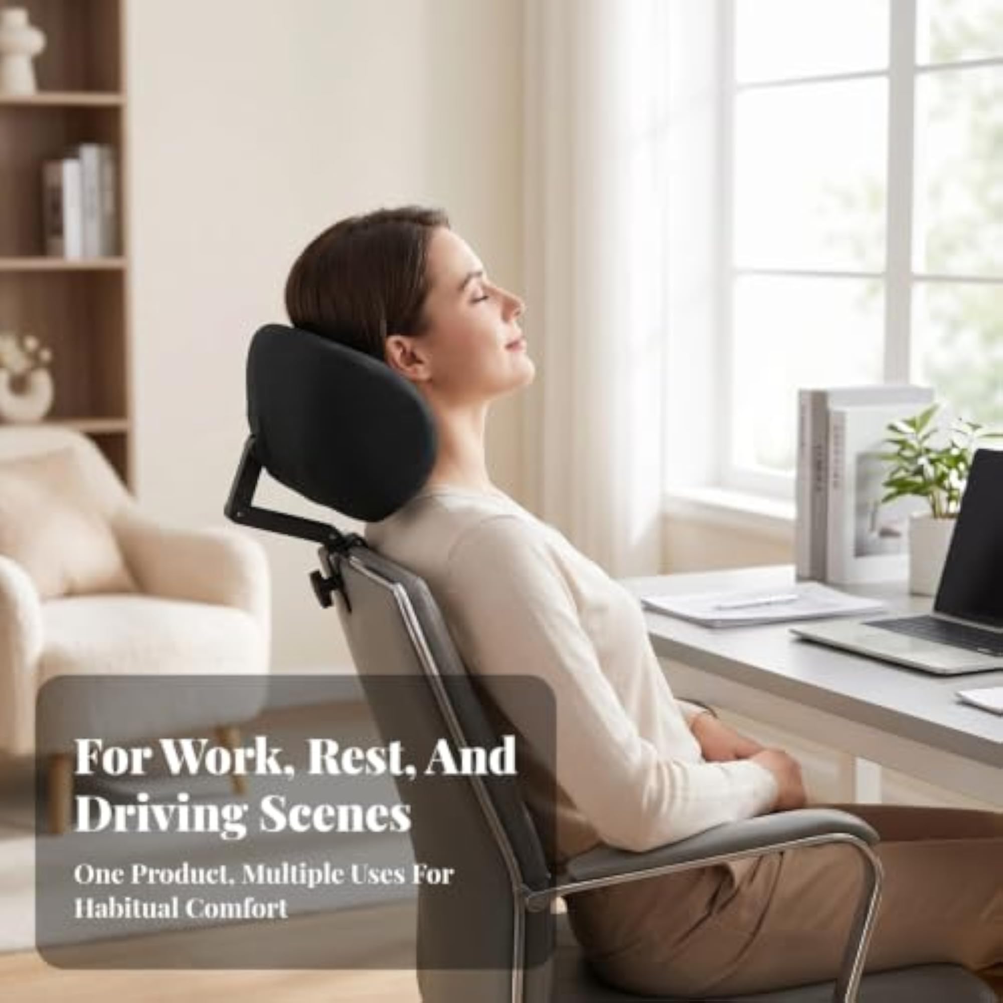 Contoured Adjustable Chair Neck Rest Pillow