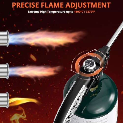 Image of Propane Weed Torch 30 inch High Power Leak-Proof,Tank Not Included | Efficient weed removal, ideal for ice melting & outdoor tasks. Stable flame, ergonomic grip for long-time operation
