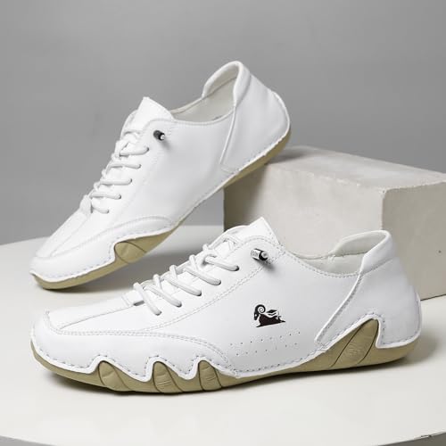 Image of Driving Shoes for Men Casual Slip Ons Mens Fashion Shoes Comfort Handmade Chukka Dress Casual Shoes