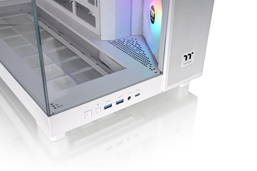 Image of Thermaltake View 380 XL TG ARGB PC Case, Snow White, Tempered Glass Panels, 4x120mm ARGB Fans