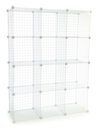 KC Store Fixtures 04122 Mini Grid Clothes Organizer, 3-Foot by 4-Foot, White