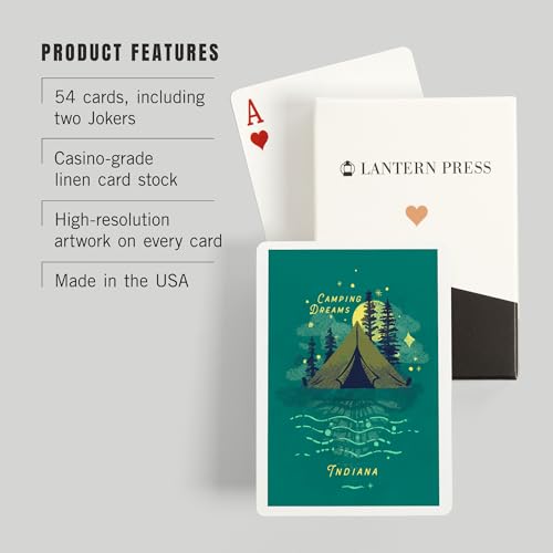 Lantern Press Baraja de Poker Camping Dreams 52 Cartas miniatura 3