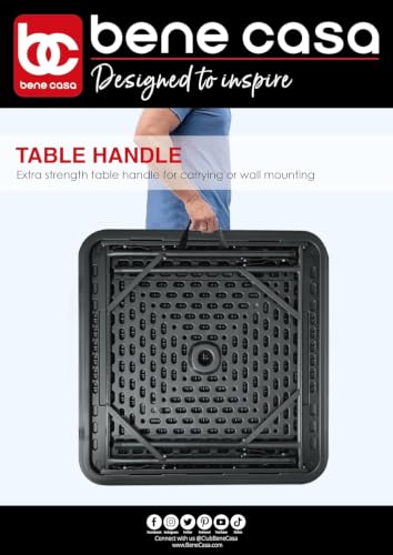 Image of Bene Casa Black Domino Table, Premium Domino and Game Table /Professional-Grade Gaming Table, 38 inchx38 inch