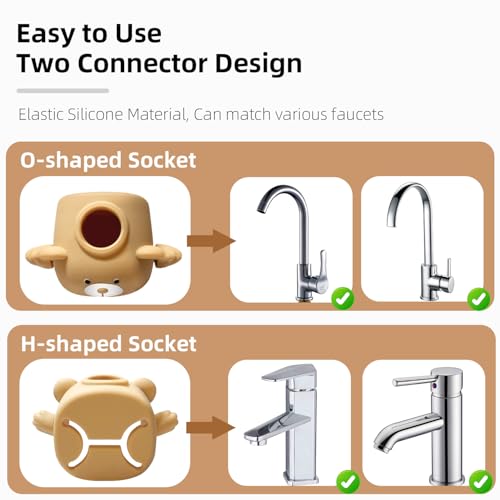 Image of Sink Faucet Extender for Hand Washing with Water Temperature Sensing Design - Sink Spout Extension for Bathroom Kitchen Bath Tub Sink