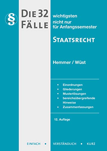 Die 32 wichtigsten Fälle - Staatsrecht (Skripten - Öffentliches Recht) Die 32 wichtigsten Fälle - Staatsrecht (Skripten - Öffentliches Recht)