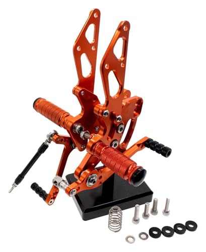 Repose pieds moto Kawasaki Z1000 contre la glisse pedale alu orange CNC