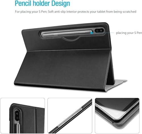 Image of HOM 3 Fold 7-Colour Backlight Detachable Wireless Bluetooth Keyboard with Trackpad /Touchpad & Tablet Cover Case for Samsung Galaxy Tab S10 Lite 10.9 inch /S9 FE 10.9 inch /S9 11 inch / S10 FE 10.9 inch / S11 11 inch inch