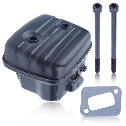 Haishine Schalldämpfer Auspuff Baugruppe mit Schraubenbolzen Dichtungssatz für Husqvarna 340 345 346XP 350 351 353 Kettensäge 503862803 503879602