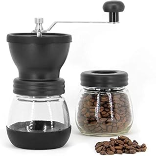 Manual Coffee Bean Grinder | Adjustable Coarseness Ceramic Mill | Hand Held Coffee Mill | Compact Crank For Home, Office & Travelling | M&W