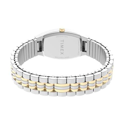 Image of TIMEX Main Street Tonneau 21mm Silver-Tone Dial Analog Women Watch - TW2V25500JQ