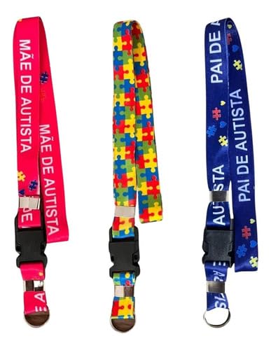 Kit Autismo Cordão De Identificação Pai E Mãe De Autista