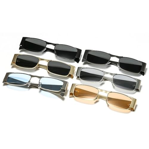 COTIA Small Square Sunglasses for Women Men Punk Metal Retro Rectangle Personality Y2K Sun Glasses Eyewear3