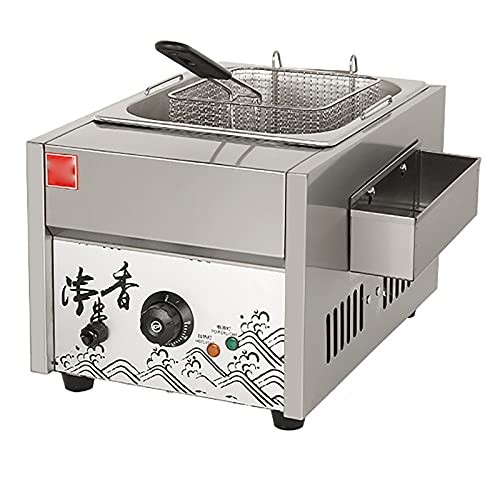 Freidora eléctrica multifunción Oden, máquina para hervir y cocinar fideos, frei, freidora comercial de encimera, cesta de acero inoxidable de tres tanques para restaurante, 2000 W, freidora