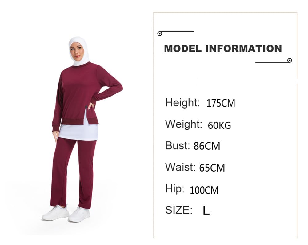 Muslima Sportkleidung Langarm als Freizeit Outfit für Damen Freizeit und Herbst