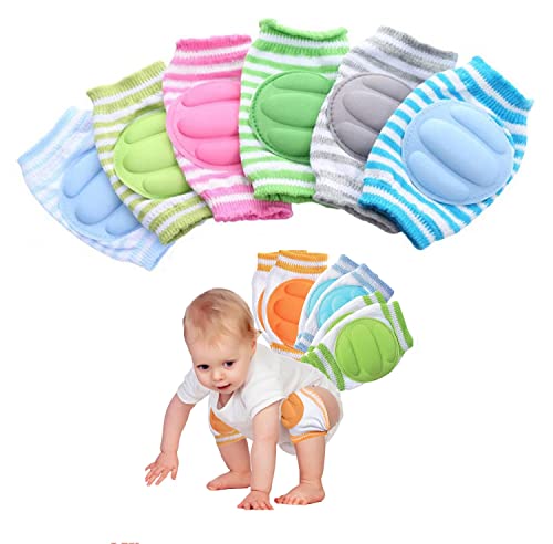 Image of Vin Baby Knee Elbow Hand Leg Protector Pads for Crawling Adjustable Breathable Waterproof Safety Protector, Anti-Slip Elastic Knee Elbow Pads Soft Cushion for Babies, Toddlers, Infants, Boys, Girls, Kids ( 2 Pair,Multicolor)