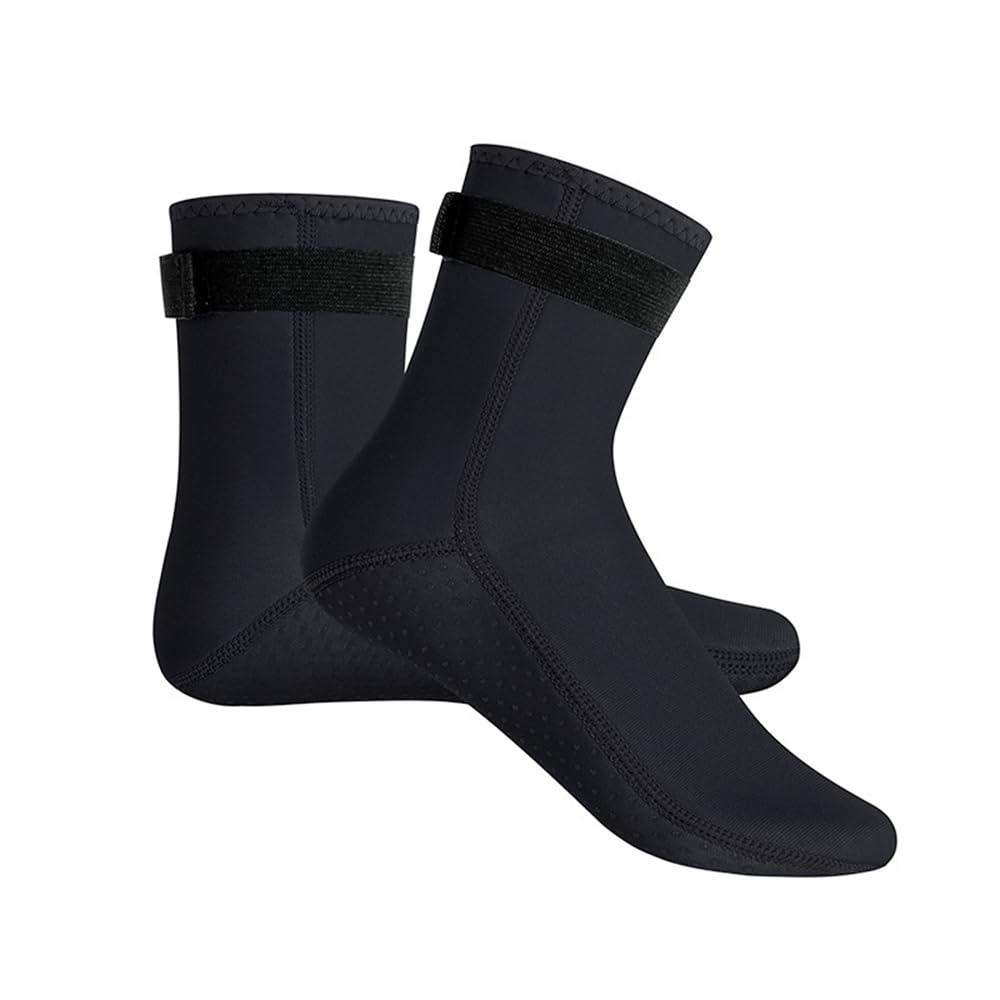 BaronHong Diving Socks 3mm 5mm Neoprene Beach Water Socks-Anti Slip for Snorkel Swim Adult Youth Men Women(black-3mm,L)