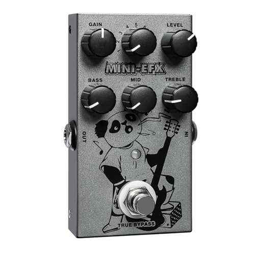 Pedal Distorsionado Overdrive para Guitarra con 9 S, Ajuste de Ecualizador de 3 Bandas, Metal Rock - Pedal de Sonido de Guitarra Eléctrica para Piezas de Instrumentos Musicales