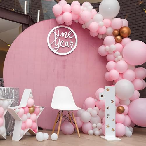 Image of KBZVNAF Pastel Pink Latex Party Balloons 50 Pack 12 inch