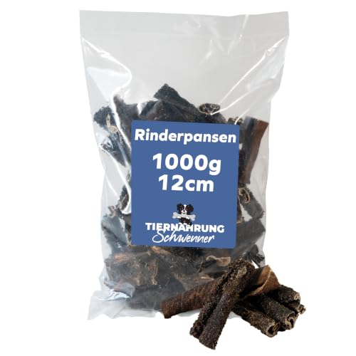 Tiernahrung Schwenner Rinderpansen Hunde, getrocknet, 1000g, 12cm