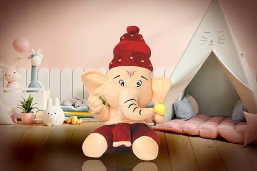 Daddy Kids Musical Mantra Ganesha Plush Toy | Plushie Gift for Baby Boys/Girls (Ganesha Pack pf 1)