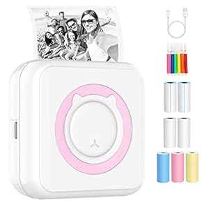 Pocket thermische printer, zakprinter, thermische fotoprinter, fotoprinter voor smartphone, mini-printer voor smartphone met Android- en iOS-systeem voor dagboek, reizen