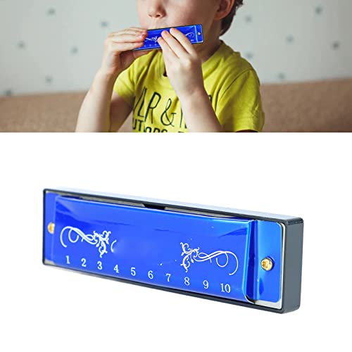 Harmonica, Surface Lisse, Harmonica Léger à 10 Trous, 20 Mélodies, Aucune Déformation, Aluminium et Acier Inoxydable, Durable, Dur, pour les Débutants en Voyage (Bleu) - Les Beatles, Paul McCartney, John Lennon, RIngo Starr, George Harrison Harmonica, Surface Lisse, Harmonica Léger à 10 Trous, 20 Mélodies, Aucune Déformation, Aluminium et Acier Inoxydable, Durable, Dur, pour les Débutants en Voyage (Bleu) – Image 3